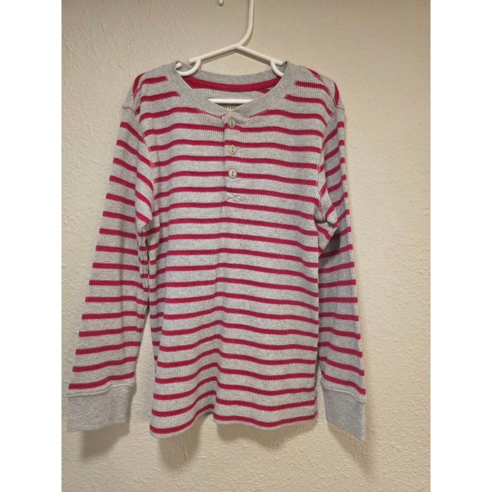 Boys Ruff Hewen Stripes Thermal Henley Size S (8)